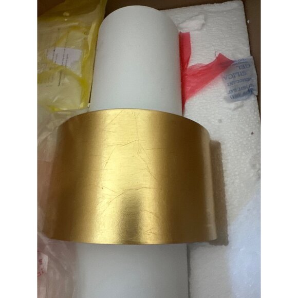 NEW Visual Comfort Chalmette Layered Wall Sconce White Gold Metal Glass Brass - Picture 4 of 7
